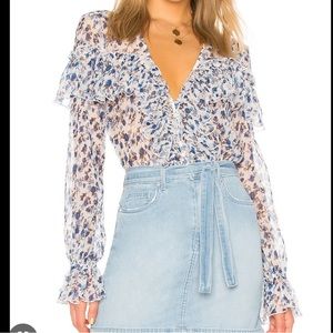 Majorelle Mariel Blouse in Misty Blue